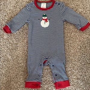 Baby Boden Snowman Onesie